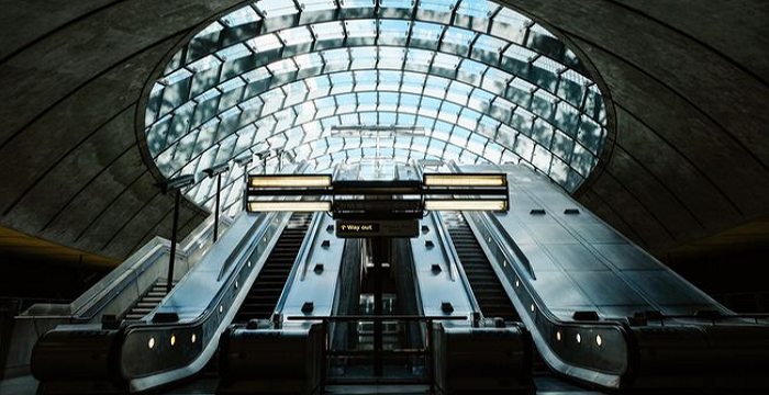 An escalator image