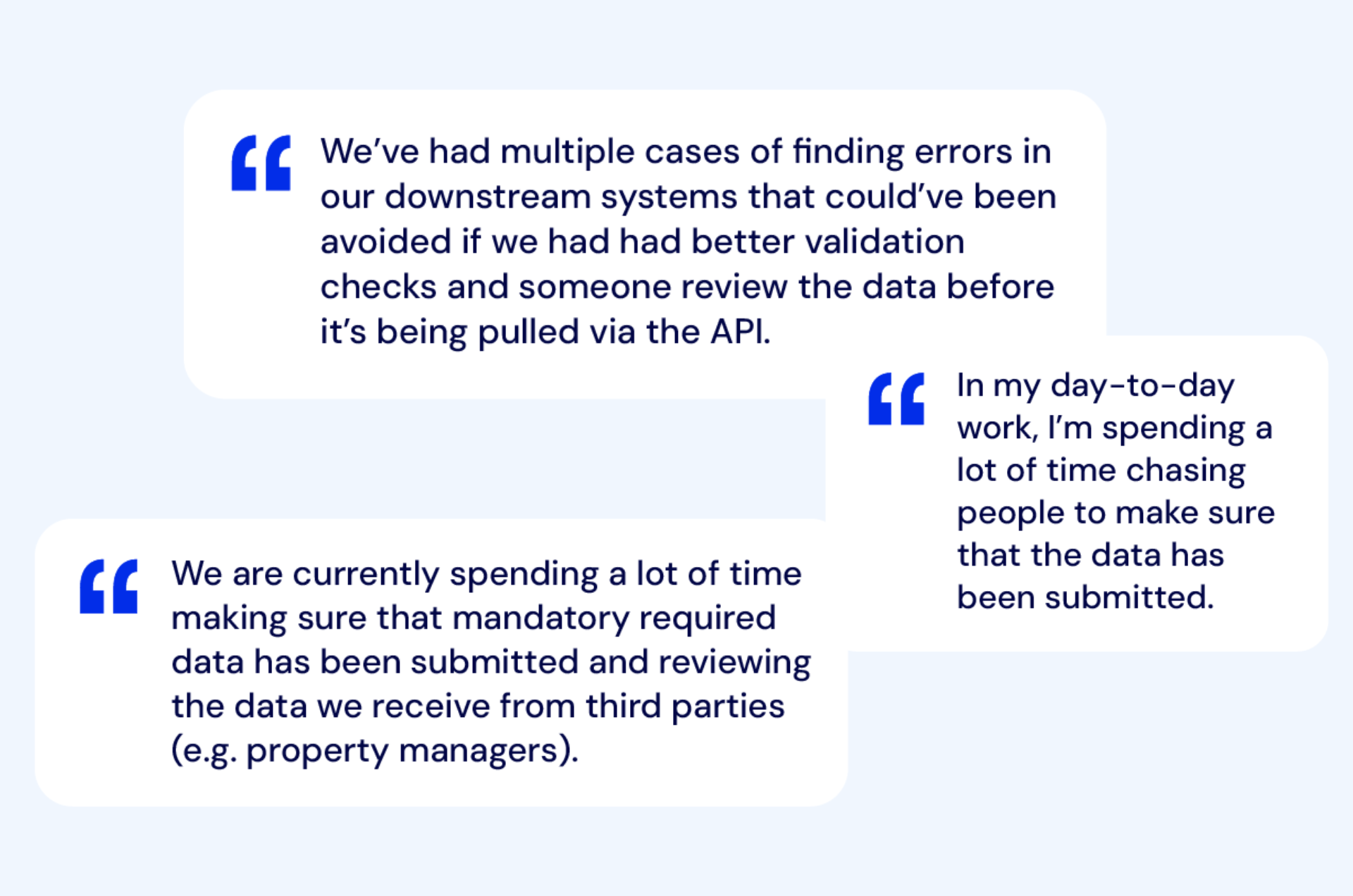 Quotes from asset managers on data governance challenges in commercial real estate